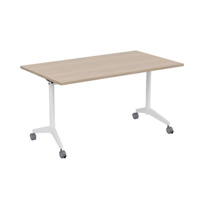 Bend 8СР.129-S (Шамони светлый/Белый) Складной прямолинейный стол-трансформер Simple