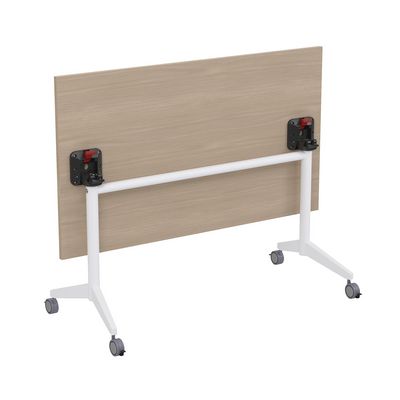 Bend 8СР.129-S (Шамони светлый/Белый) Складной прямолинейный стол-трансформер Simple