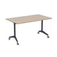 Bend 8СР.129-S (Шамони светлый/Графит) Складной прямолинейный стол-трансформер Simple