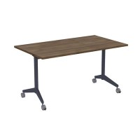 Bend 8СР.129-S (Шамони темный/Графит) Складной прямолинейный стол-трансформер Simple