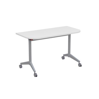 Bend 8ФСРР.101-S (Белый/Алюминий матовый) Складной радиусный стол-трансформер Simple с фиксаторами