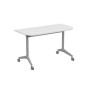 Bend 8ФСРР.101-S (Белый/Алюминий матовый) Складной радиусный стол-трансформер Simple с фиксаторами