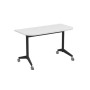 Bend 8ФСРР.101-S (Белый/Черный) Складной радиусный стол-трансформер Simple с фиксаторами