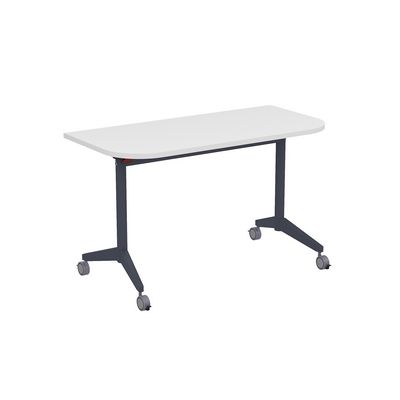 Bend 8ФСРР.101-S (Белый/Графит) Складной радиусный стол-трансформер Simple с фиксаторами