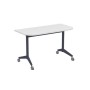 Bend 8ФСРР.101-S (Белый/Графит) Складной радиусный стол-трансформер Simple с фиксаторами