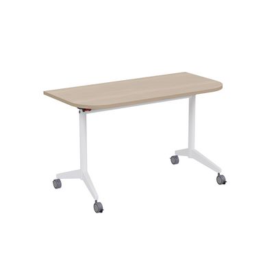 Bend 8ФСРР.101-S (Шамони светлый/Белый) Складной радиусный стол-трансформер Simple с фиксаторами