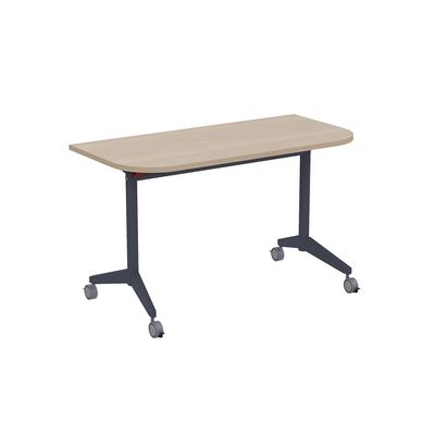 Bend 8ФСРР.101-S (Шамони светлый/Графит) Складной радиусный стол-трансформер Simple с фиксаторами