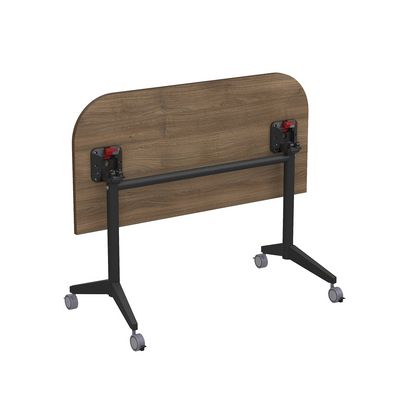 Bend 8ФСРР.101-S (Шамони темный/Черный) Складной радиусный стол-трансформер Simple с фиксаторами