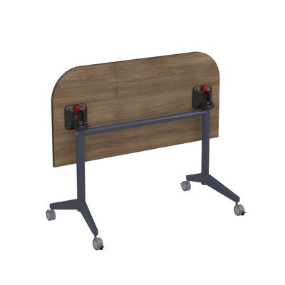 Bend 8ФСРР.101-S (Шамони темный/Графит) Складной радиусный стол-трансформер Simple с фиксаторами