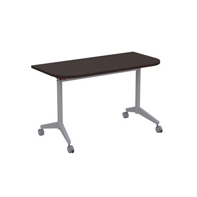 Bend 8ФСРР.101-S (Венге/Алюминий матовый) Складной радиусный стол-трансформер Simple с фиксаторами