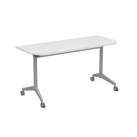 Bend 8ФСРР.102-S (Белый/Алюминий матовый) Складной радиусный стол-трансформер Simple с фиксаторами