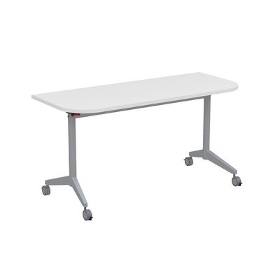 Bend 8ФСРР.102-S (Белый/Алюминий матовый) Складной радиусный стол-трансформер Simple с фиксаторами