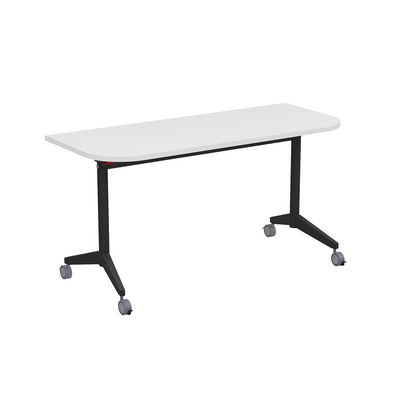 Bend 8ФСРР.102-S (Белый/Черный) Складной радиусный стол-трансформер Simple с фиксаторами