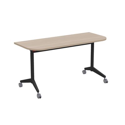 Bend 8ФСРР.102-S (Шамони светлый/Черный) Складной радиусный стол-трансформер Simple с фиксаторами