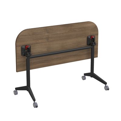 Bend 8ФСРР.102-S (Шамони темный/Черный) Складной радиусный стол-трансформер Simple с фиксаторами