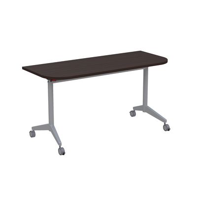 Bend 8ФСРР.102-S (Венге/Алюминий матовый) Складной радиусный стол-трансформер Simple с фиксаторами