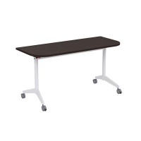 Bend 8ФСРР.102-S (Венге/Белый) Складной радиусный стол-трансформер Simple с фиксаторами