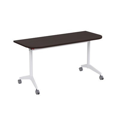 Bend 8ФСРР.102-S (Венге/Белый) Складной радиусный стол-трансформер Simple с фиксаторами