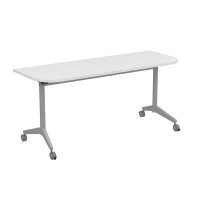 Bend 8ФСРР.103-S (Белый/Алюминий матовый) Складной радиусный стол-трансформер Simple с фиксаторами