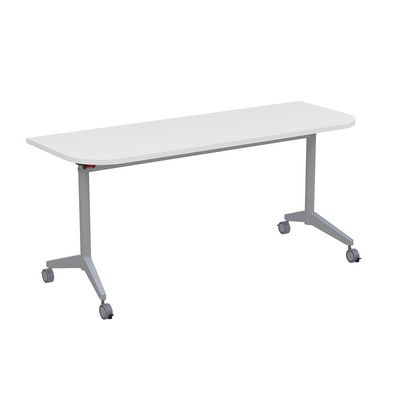 Bend 8ФСРР.103-S (Белый/Алюминий матовый) Складной радиусный стол-трансформер Simple с фиксаторами