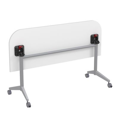 Bend 8ФСРР.103-S (Белый/Алюминий матовый) Складной радиусный стол-трансформер Simple с фиксаторами