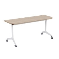 Bend 8ФСРР.103-S (Шамони светлый/Белый) Складной радиусный стол-трансформер Simple с фиксаторами