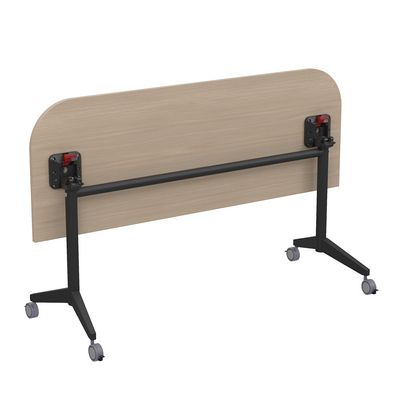 Bend 8ФСРР.103-S (Шамони светлый/Черный) Складной радиусный стол-трансформер Simple с фиксаторами