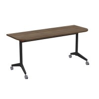 Bend 8ФСРР.103-S (Шамони темный/Черный) Складной радиусный стол-трансформер Simple с фиксаторами