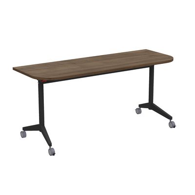 Bend 8ФСРР.103-S (Шамони темный/Черный) Складной радиусный стол-трансформер Simple с фиксаторами