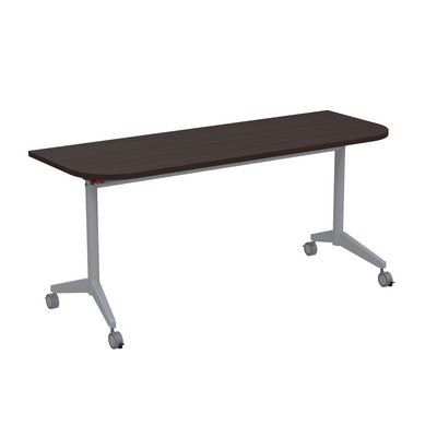 Bend 8ФСРР.103-S (Венге/Алюминий матовый) Складной радиусный стол-трансформер Simple с фиксаторами