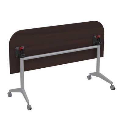 Bend 8ФСРР.103-S (Венге/Алюминий матовый) Складной радиусный стол-трансформер Simple с фиксаторами