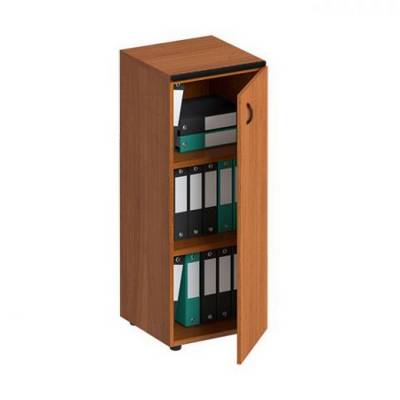 Дин-Р ДР 765 ОФ (Французский орех) Шкаф для документов средний узкий закрытый