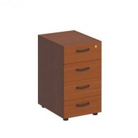 Дин-Р ДР 226 ОФ (Французский орех) Тумба приставная 4-х ящичная без крышки с замком