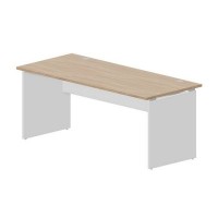 Domino DMNG188 OWBL (Светлый дуб/Белый) Стол, 2 громмета