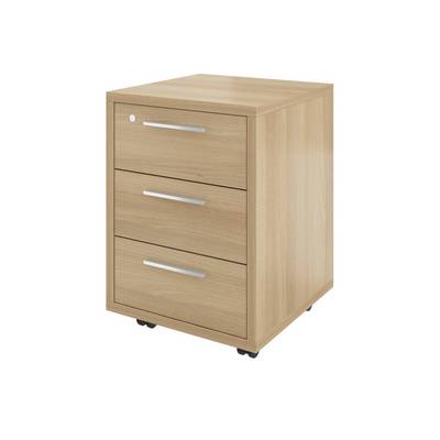 Дублин ДБ17 (Акация лорка) Тумба выкатная, 3 ящика с замком