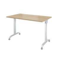 Дублин ДР50 (Акация лорка) Стол на колёсах, на м/к с откидной столешницей