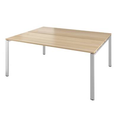 Дублин ДРП114 (Акация лорка) Стол сдвоенный, на металлокаркасе