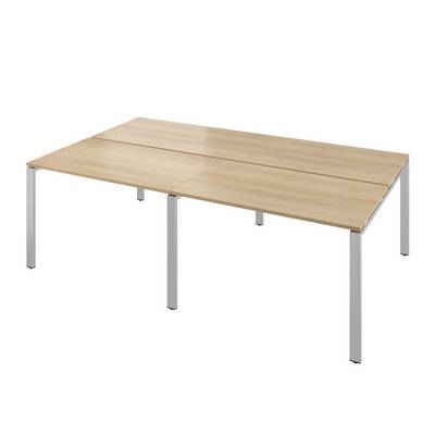 Дублин ДРП51-4 (Акация лорка) Стол сдвоенный, на металлокаркасе