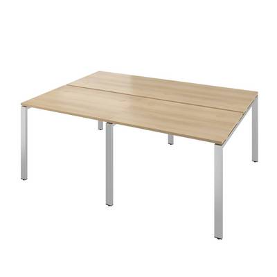 Дублин ДРП52-4 (Акация лорка) Стол сдвоенный, на металлокаркасе