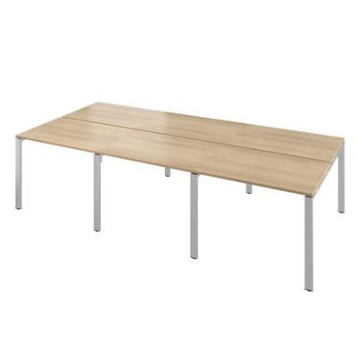 Дублин ДРП52-6 (Акация лорка) Стол сдвоенный, на металлокаркасе