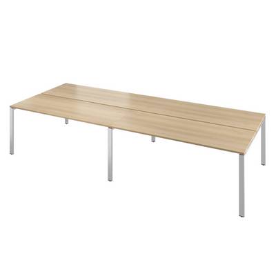 Дублин ДРП53-4 (Акация лорка) Стол сдвоенный, на металлокаркасе