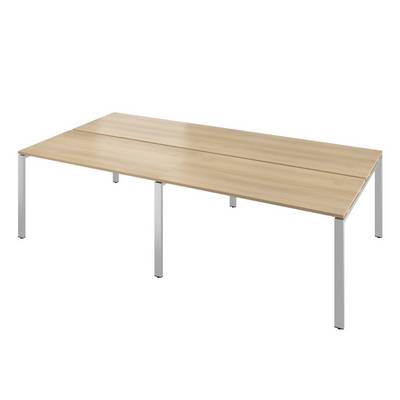 Дублин ДРП55-4 (Акация лорка) Стол сдвоенный, на металлокаркасе