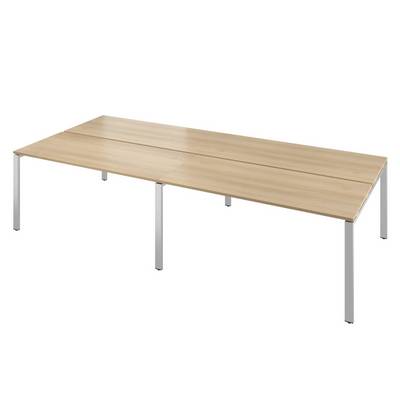 Дублин ДРП56-4 (Акация лорка) Стол сдвоенный, на металлокаркасе