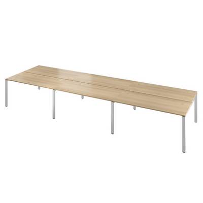 Дублин ДРП56-6 (Акация лорка) Стол сдвоенный, на металлокаркасе