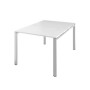 Дублин ДРП110 (Белый) Стол сдвоенный, на металлокаркасе