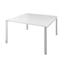 Дублин ДРП112 (Белый) Стол сдвоенный, на металлокаркасе