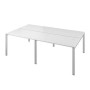 Дублин ДРП51-4 (Белый) Стол сдвоенный, на металлокаркасе