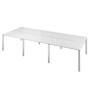 Дублин ДРП51-6 (Белый) Стол сдвоенный, на металлокаркасе