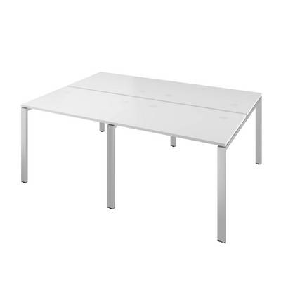 Дублин ДРП52-4 (Белый) Стол сдвоенный, на металлокаркасе