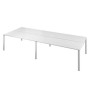 Дублин ДРП53-4 (Белый) Стол сдвоенный, на металлокаркасе